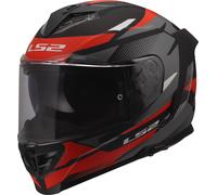 LS2 FF818 Storm III Komai Elmetto, nero-rosso, taglia XS per maschi