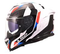 LS2 FF818 Storm III Sporty Elmetto, bianco-rosso-blu, taglia XS per maschi