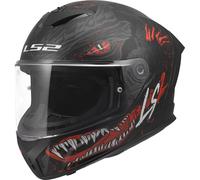 LS2, Casco Moto Integrale RAPID III KAIJU II Black Red White, XL