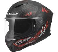 LS2 FF820 Rapid III Kaiju II, casco integrale 3XL female Opaco Nero/Grigio Scuro/Rosso