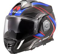 LS2 FF901 Advant X Carbon Future II Casco, bianco-rosso-blu, taglia M per maschi