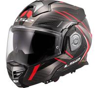 LS2, Casco Moto Modulare ADVANT X CARBON FUTURE II Gloss Red, 3XL