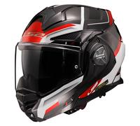LS2 Casco Moto Modulare FF901 Advant X Spectrum ECE 22.06 Nero/Bianco/Rosso Taglia L
