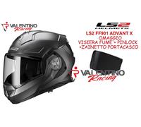 LS2 FF901 ADVANT X SOLID MATT TITANIUM GRIGIO OPACO OM 06 MIS. M 5/58 + OMAGGIO