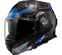 LS2, Casco Moto Modulare ADVANT X SPECTRUM Black Titanium Blue, S