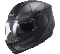 LS2 FF902 Scope Axis Casco, nero-grigio-argento, taglia XS per maschi