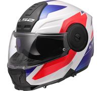 LS2 FF902 Scope II Duria Casco, bianco-rosso-blu, taglia 2XL per maschi
