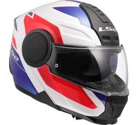 LS2 FF902 Scope II Duria, casco flip up XS male Bianco/Blu/Rosso
