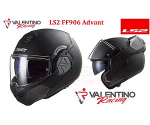 LS2 FF906 ADVANT SOLID MATT BLACK NERO OPACO MODULARE OM. E22.06 TG. L 59/60 cm