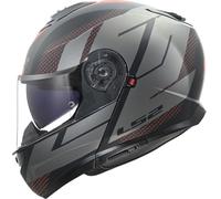 LS2 FF908 Strobe II Code Casco, nero opaco/grigio, Taglia M (57/58)
