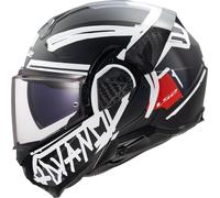 LS2 FF910 Advant II Tape, casco modulare M male Opaco Nero/Bianco
