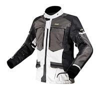 LS2 Norway impermeabile Giacca tessile moto, nero-grigio-giallo, taglia 3XL per maschi