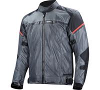 LS2 GIACCA MOTO ESTIVA RIVA TEX BLACK DARK GREY RED