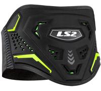 LS2 Koku Ampia cintura renale, nero/giallo neon, Taglia XS/S