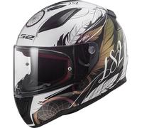 LS2 FF353 Rapid II Boho Casco, nero-bianco-rosa, taglia XS