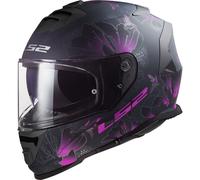 LS2 FF800 Storm II Burst Casco, nero-rosa, taglia M