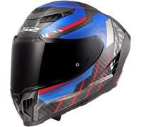 LS2 Casco Integrale FF807 Dragon Trax Carbon Blu/Rosso XXL Uomo