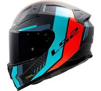 LS2 LS2 - Casco FF811 Vector II Carbon Grid Matt Rosso / Cyan XS
