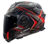 LS2, Casco Moto Modulare ADVANT X CARBON FUTURE II Gloss Red, L