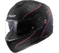 LS2, Casco Moto Modulare STROBE II LUX Matt Black Pink, XXL