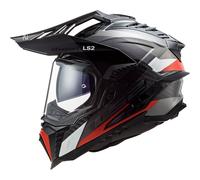 LS2 MX701 Explorer Carbon Frontier, casco enduro S male Nero/Grigio/Rosso