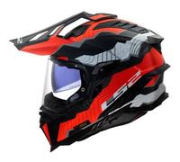 Casco Integrale Touring Ls2 Mx701 Explorer C TRICK Bianco Rosso XXL