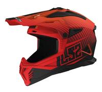 §Casco Cross LS2 MX708 Fast II Anatra Opaco Arancio-Rosso§