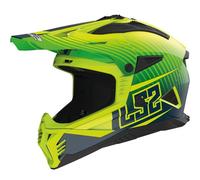 Casco Cross Ls2 Mx708 Fast II Duck H-V Verde Giallo Opaco XS