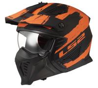 §Casco Jet LS2 OF606 Drifter Mud Nero Opaco-Arancio§