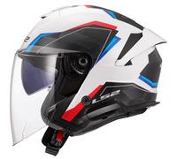 LS2 LS2 - Casco OF618 Verso II Air Bianco / Blue / Rosso 3XL