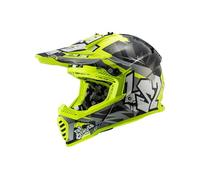 LS2 MX437 FAST II MINI CRUSHER BLACK YELLOW (M)