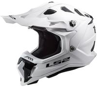 LS2 MX700 Subverter Evo II Solid Casco da motocross, bianco, taglia XL per maschi
