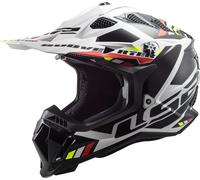 LS2 MX700 Subverter Evo II Stomp Casco da motocross, bianco/nero, Taglia XS (53/54)