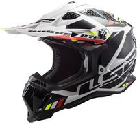 LS2 MX700 Subverter Evo II Stomp Casco da motocross, nero-bianco, taglia M per maschi