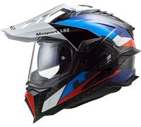 LS2 MX701 C Explorer Frontier G Casco da motocross, nero/blu, Taglia XS (53/54)