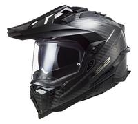 LS2 MX701 Explorer Carbon Solid, casco enduro XL male Nero