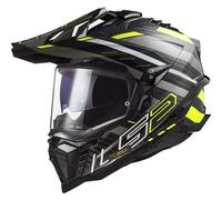 LS2 MX701 Carbon Explorer Edge nero lucido giallo - casco moto Adventure