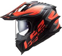 LS2 MX701 Explorer Alter, casco enduro L male Opaco Nero/Arancione Fluo/Grigio