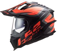 LS2 MX701 Explorer Alter Matt Casco da motocross, nero-arancione, taglia S per maschi