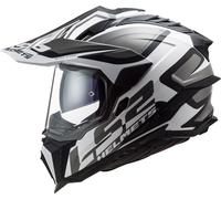 LS2 MX701 Explorer Alter Matt Casco da motocross, nero-bianco, taglia 2XL per maschi