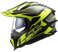Casco Integrale Touring Ls2 Mx701 Explorer Alter Nero Opaco H-V Giallo 4XL