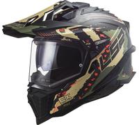 LS2 MX701 Explorer C Extend Carbon Casco Motocross, nero opaco/verde, Taglia XS (53/54)
