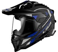 LS2 MX701 Explorer Carbon Adventure Casco da motocross, carbone-blu, taglia 3XL