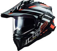 LS2 MX701 Explorer Carbon Edge, casco enduro S male Nero/Arancione/Bianco
