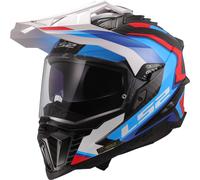LS2 MX701 Explorer Carbon Frontier II, casco avventura 3XL male Nero/Blu/Bianco/Rosso