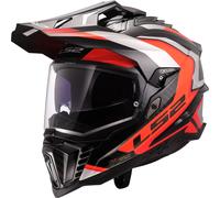 LS2 MX701 Explorer Carbon Frontier II Casco da motocross, Carbonio/Arancione, Taglia XS (53/54)