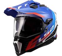 LS2 MX701 Explorer Hexa, casco avventura 3XL female Bianco/Blu/Rosso