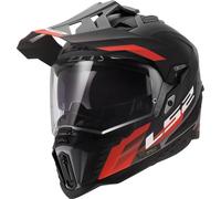LS2 MX701 Explorer Hexa, casco avventura XL female Opaco Nero/Grigio/Rosso