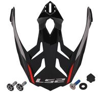 LS2 MX701 Frontier II Cima dell'Elmo, rosso, Taglia unica