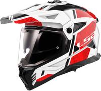 Casco Adventure LS2 MX702 Pioneer II Hill Bianco/RossoS Bianco,Rosso